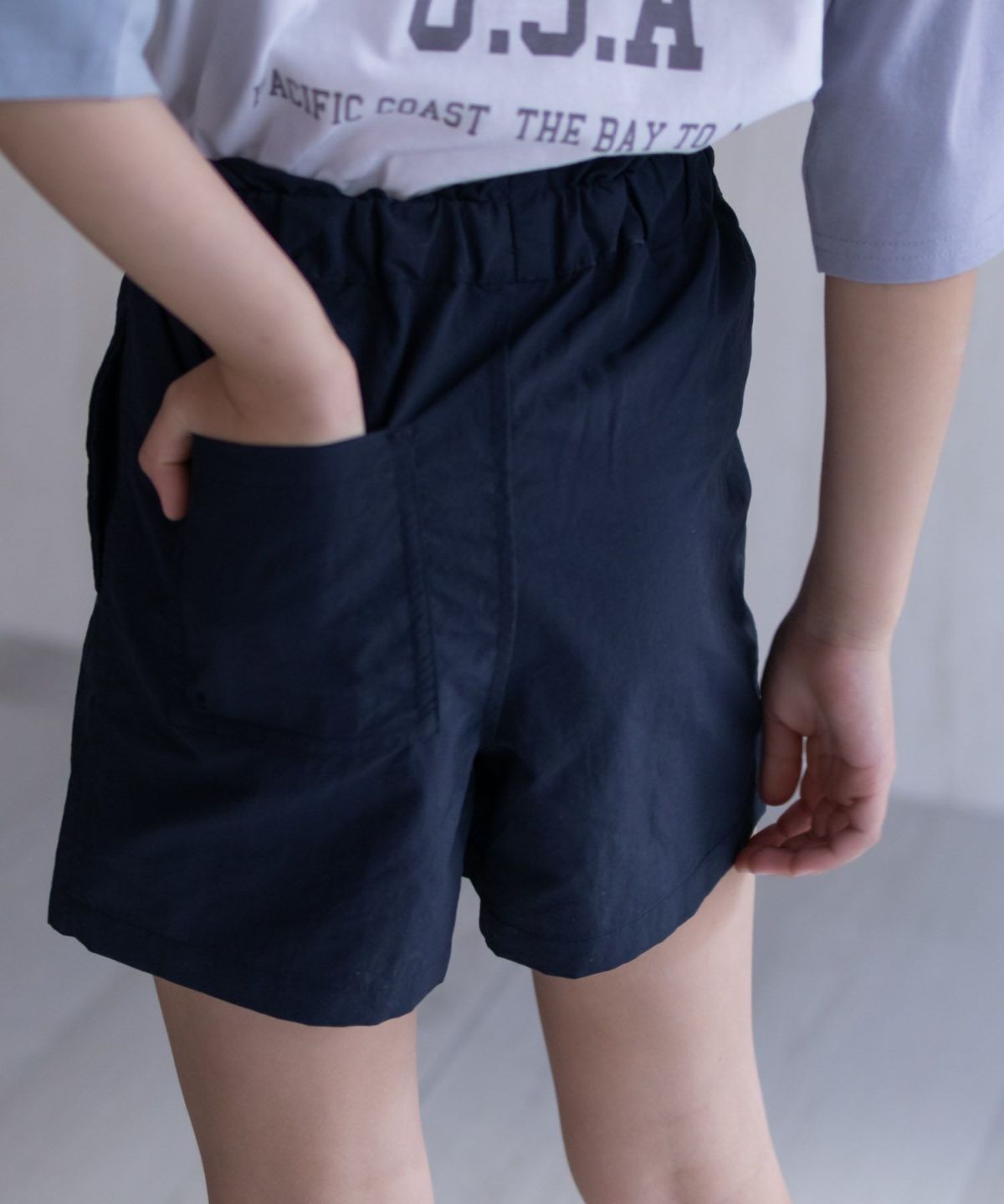 NAVY 水陸両用ガーリーナイロンショートパンツ キッズ