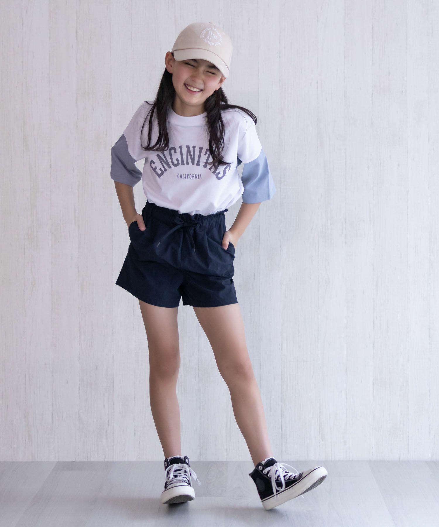 NAVY  水陸両用ガーリーナイロンショートパンツ キッズ商品サムネイル-19