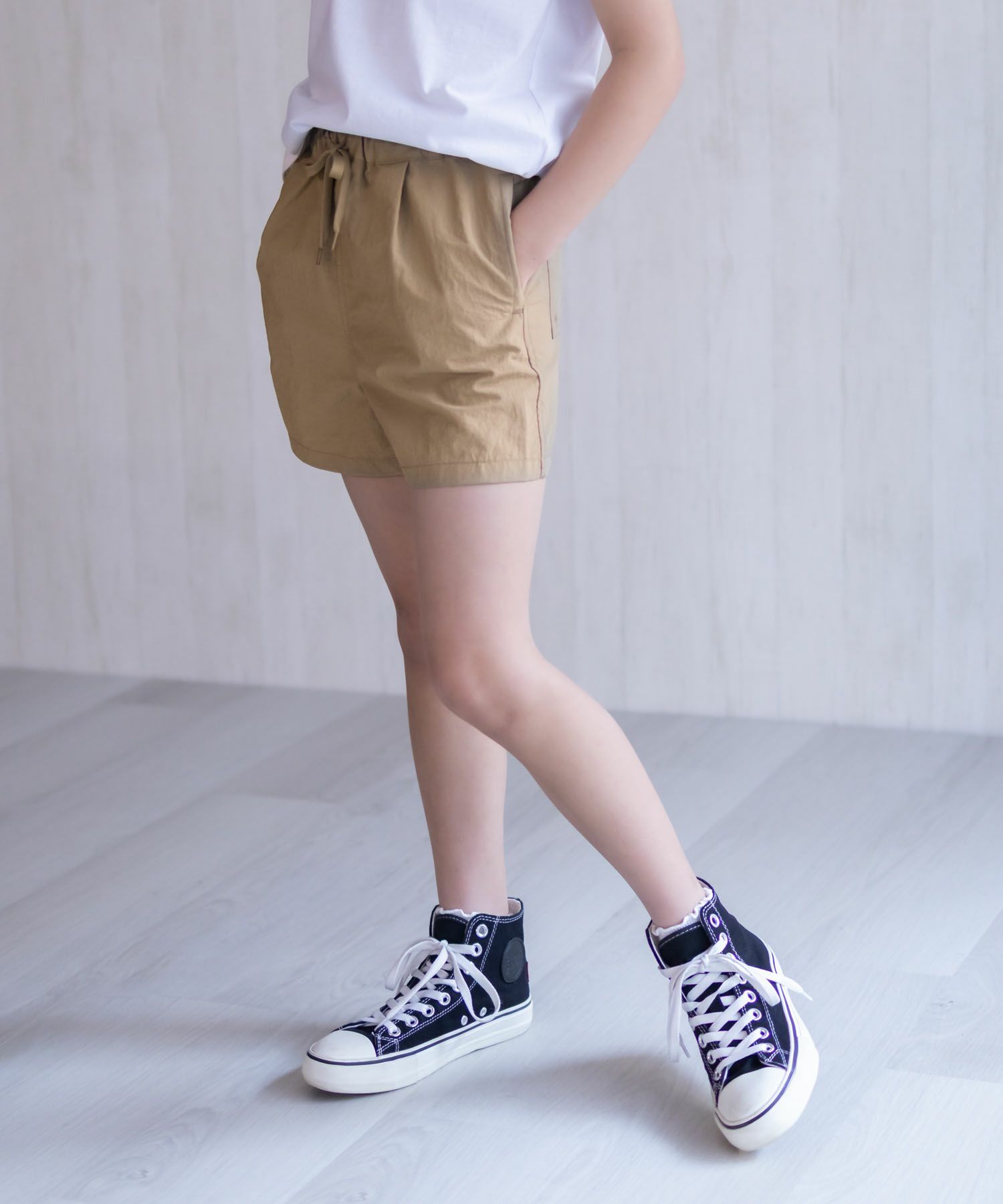 NAVY 水陸両用ガーリーナイロンショートパンツ キッズ