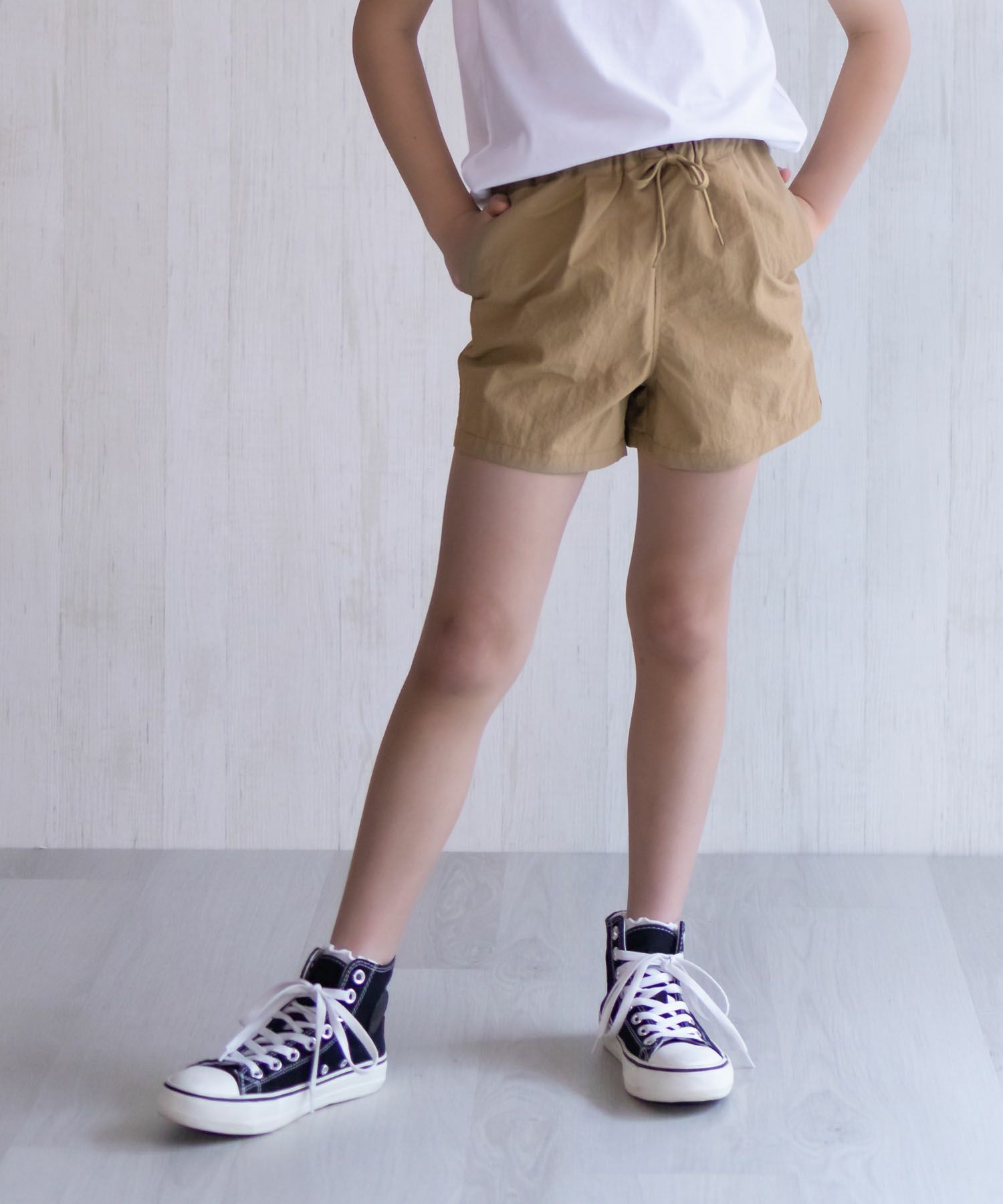 NAVY 水陸両用ガーリーナイロンショートパンツ キッズ