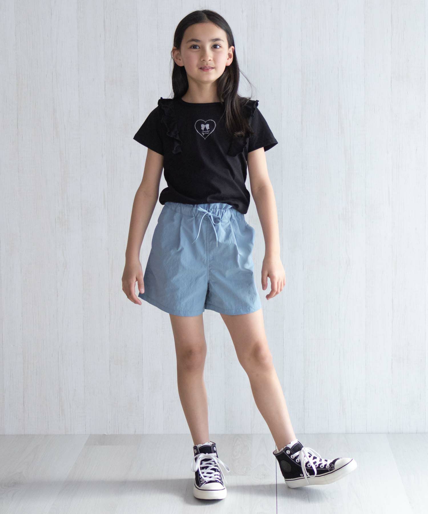 NAVY 水陸両用ガーリーナイロンショートパンツ キッズ