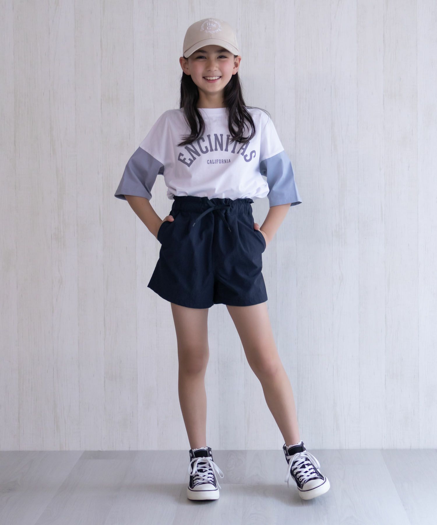 NAVY  水陸両用ガーリーナイロンショートパンツ キッズ商品サムネイル-39