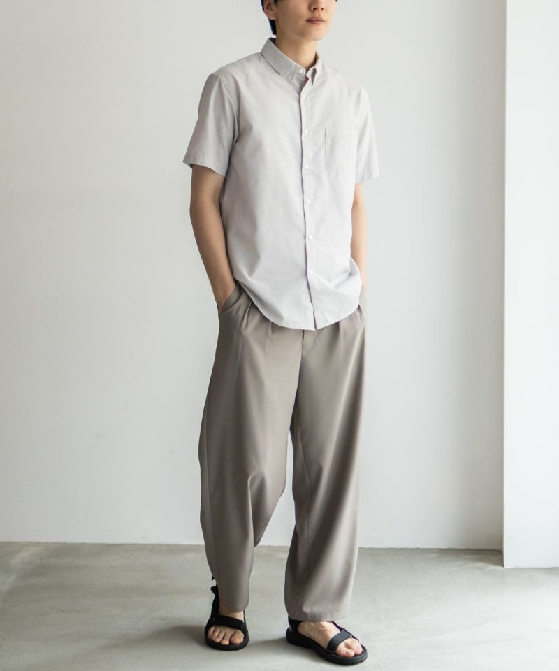 NAVY  COOLMAX リネン混ボタンダウン半袖シャツ メンズ商品画像-16