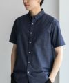 NAVY  COOLMAX リネン混ボタンダウン半袖シャツ メンズ商品サムネイル-22