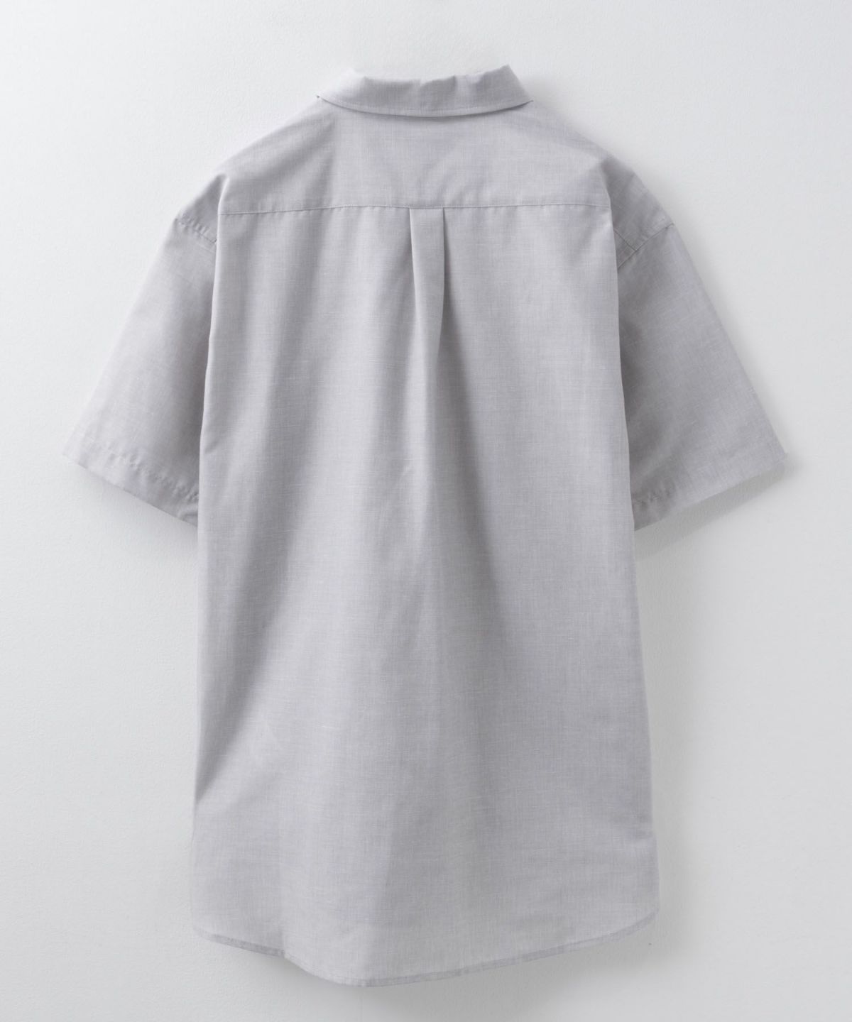 NAVY COOLMAX リネン混ボタンダウン半袖シャツ メンズ