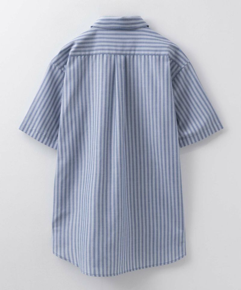 NAVY COOLMAX リネン混ボタンダウン半袖シャツ メンズ商品画像-32