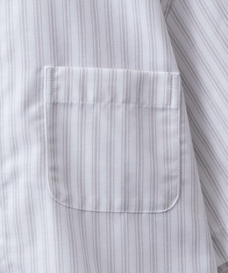 NAVY  COOLMAX リネン混ボタンダウン半袖シャツ メンズ商品画像-35