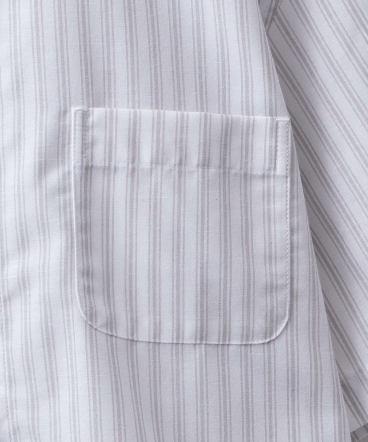 NAVY COOLMAX リネン混ボタンダウン半袖シャツ メンズ