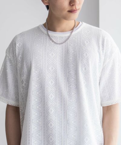 NOBLE PRODUCT  レースアンサンブルTシャツ アクセサリー付き メンズ ネコポス 対応商品