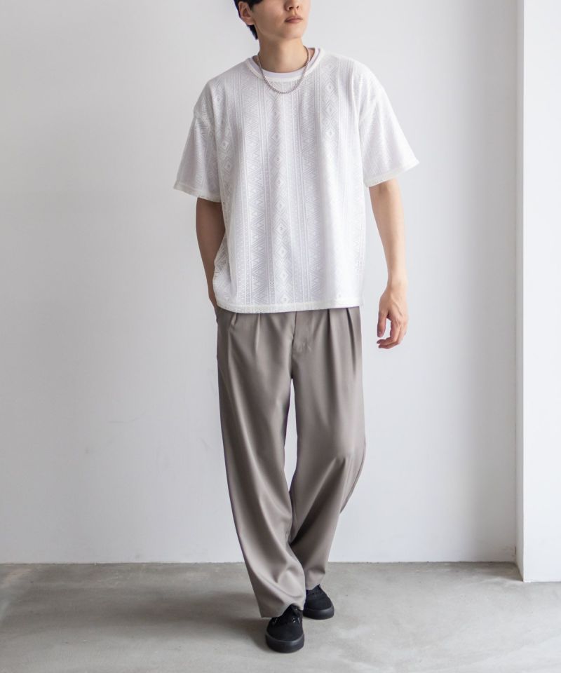 NOBLE PRODUCT レースアンサンブルTシャツ アクセサリー付き メンズ メール便 対応商品商品画像-9