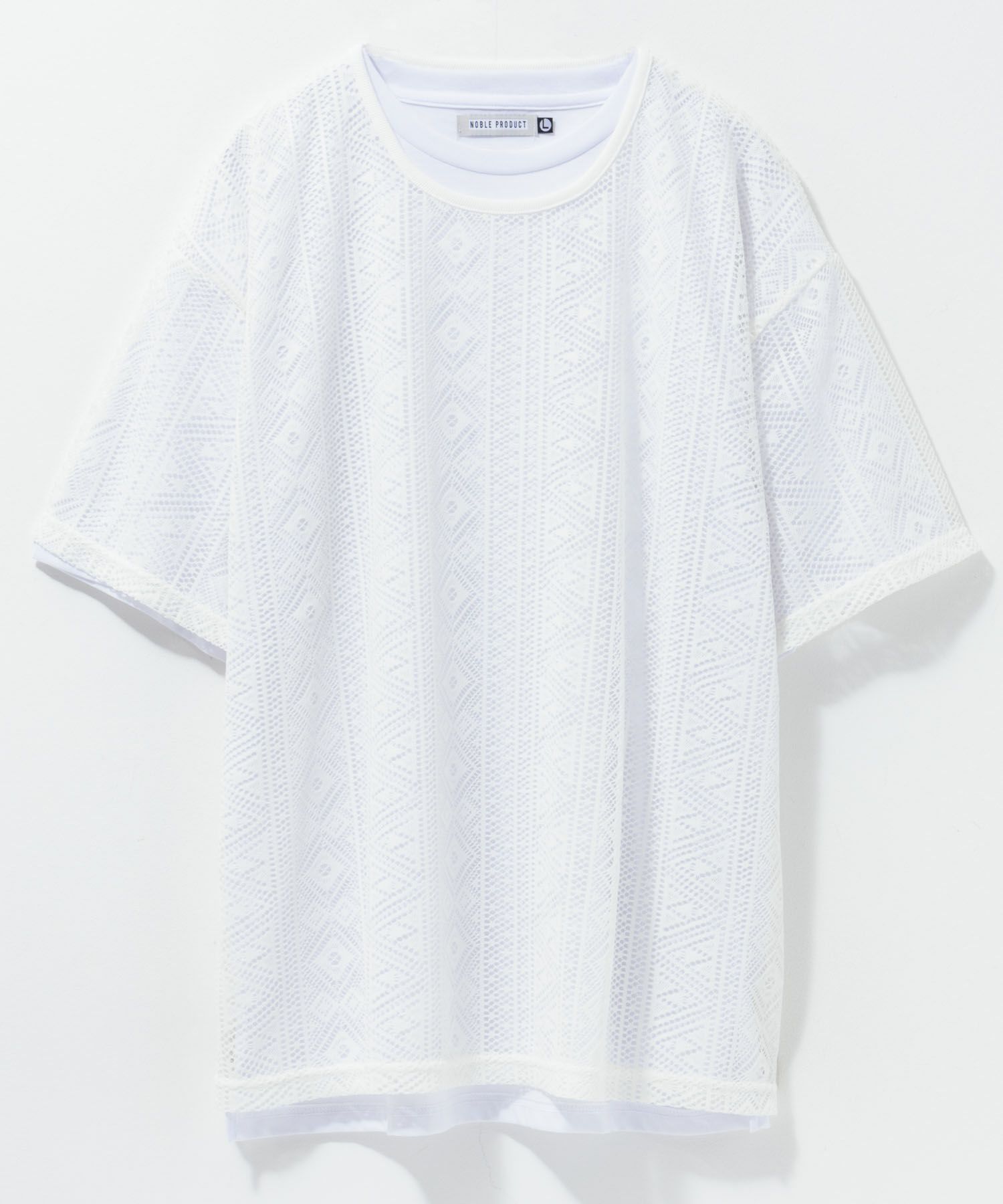 NOBLE PRODUCT  レースアンサンブルTシャツ アクセサリー付き メンズ メール便 対応商品商品画像-15