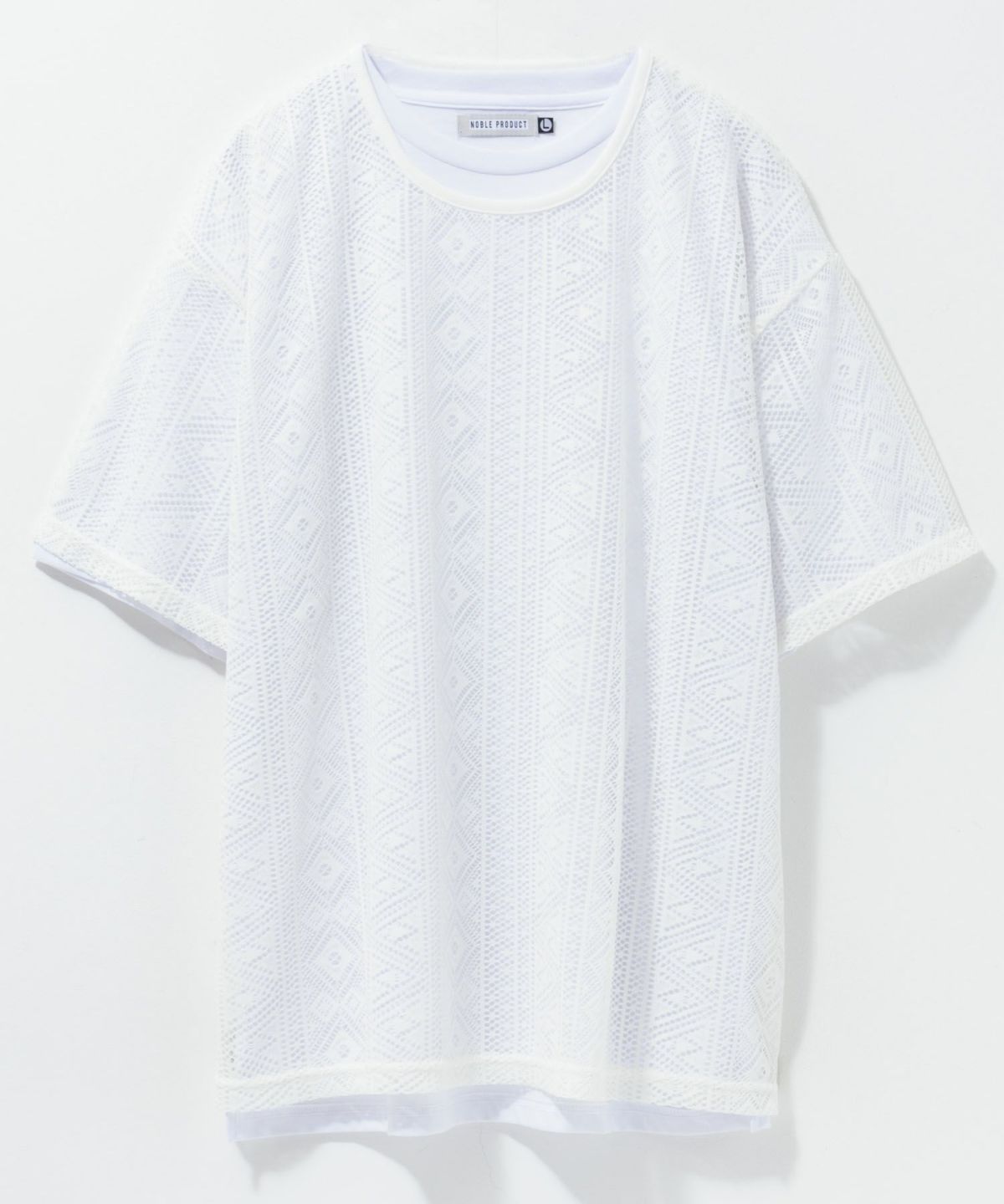 NOBLE PRODUCT レースアンサンブルTシャツ アクセサリー付き メンズ ネコポス 対応商品