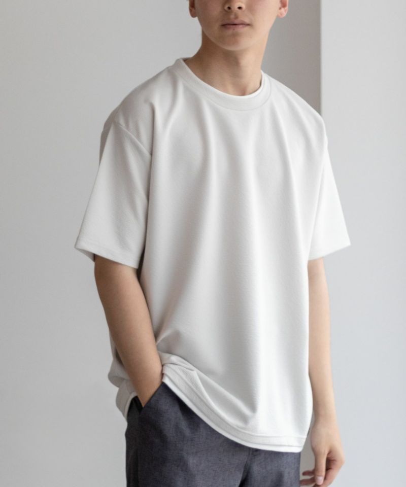 NAVY SARARI  接触冷感フェイクレイヤードTシャツ メンズ メール便 対応商品商品画像-4