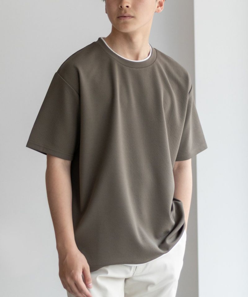 NAVY SARARI  接触冷感フェイクレイヤードTシャツ メンズ メール便 対応商品商品画像-5