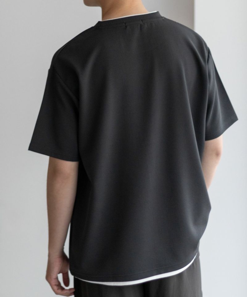 NAVY SARARI  接触冷感フェイクレイヤードTシャツ メンズ メール便 対応商品商品画像-13