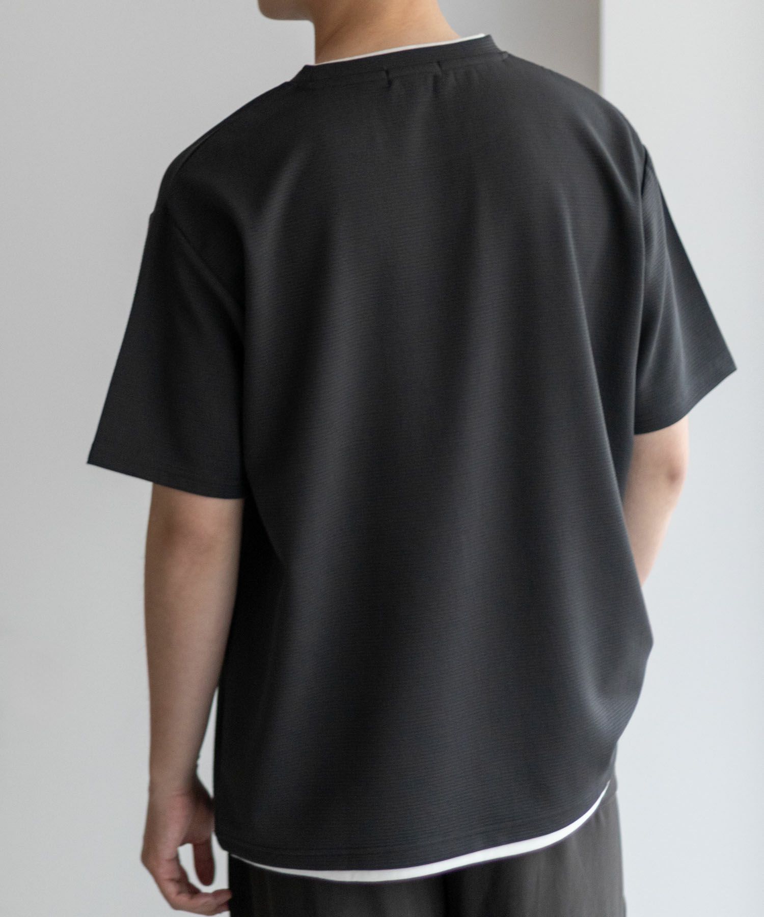 NAVY SARARI 接触冷感フェイクレイヤードTシャツ メンズ ネコポス 対応商品