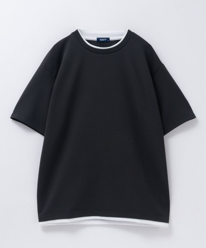 NAVY SARARI  接触冷感フェイクレイヤードTシャツ メンズ メール便 対応商品商品画像-25