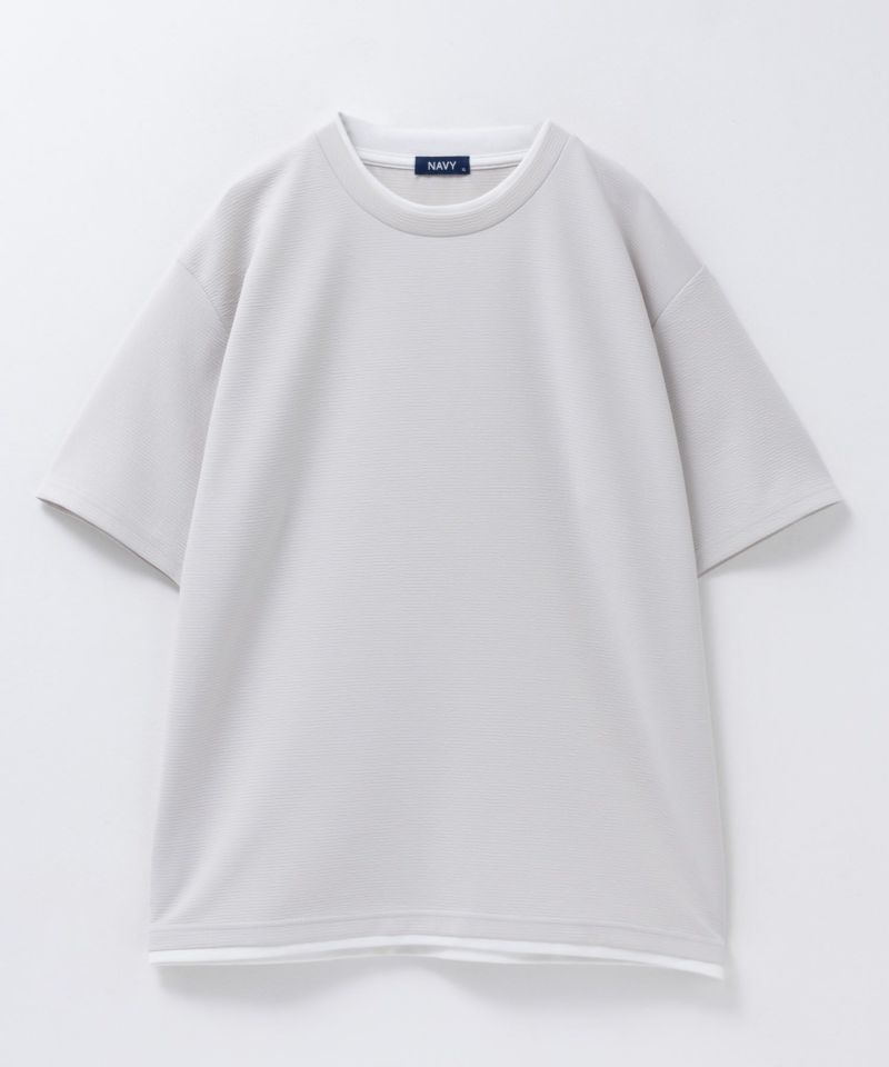 NAVY SARARI  接触冷感フェイクレイヤードTシャツ メンズ メール便 対応商品商品画像-29