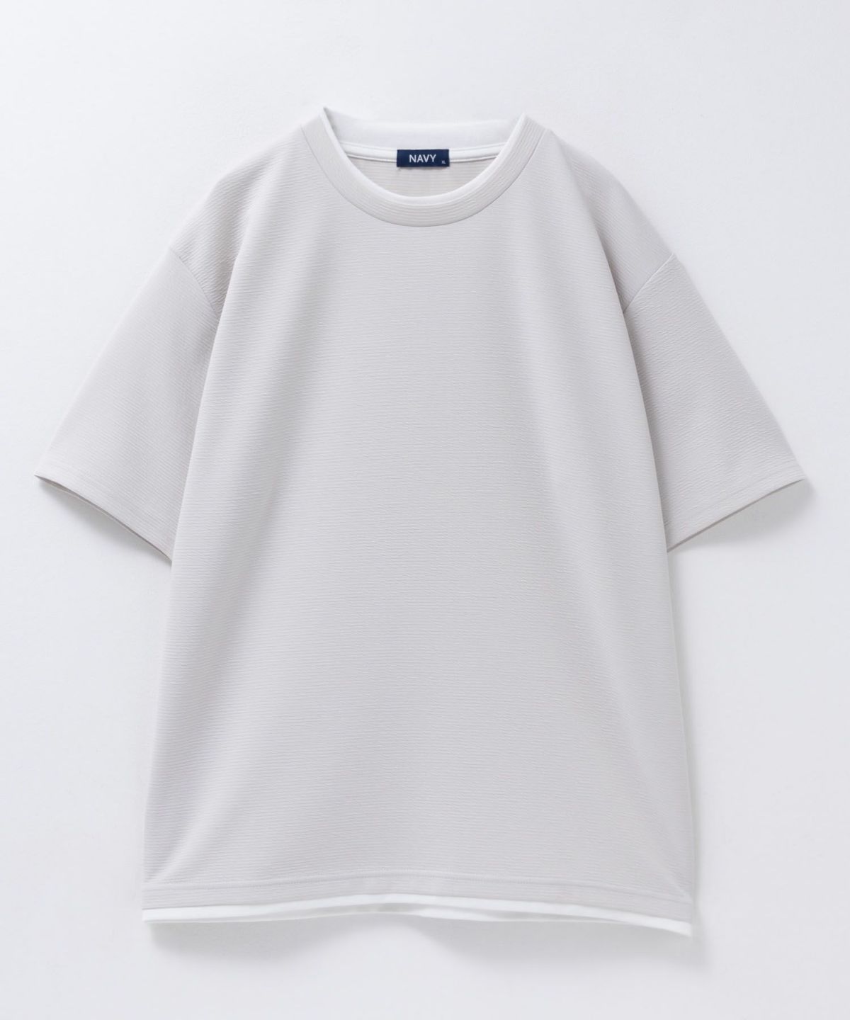 NAVY SARARI 接触冷感フェイクレイヤードTシャツ メンズ ネコポス 対応商品