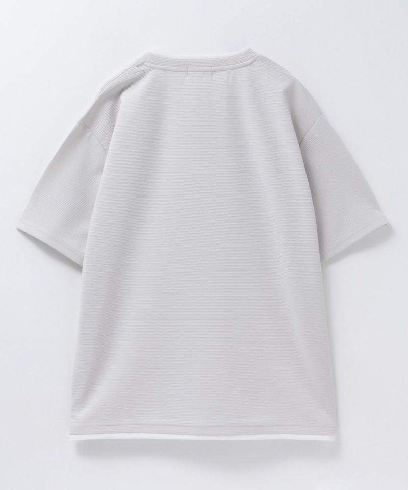 NAVY SARARI  接触冷感フェイクレイヤードTシャツ メンズ メール便 対応商品商品画像-30