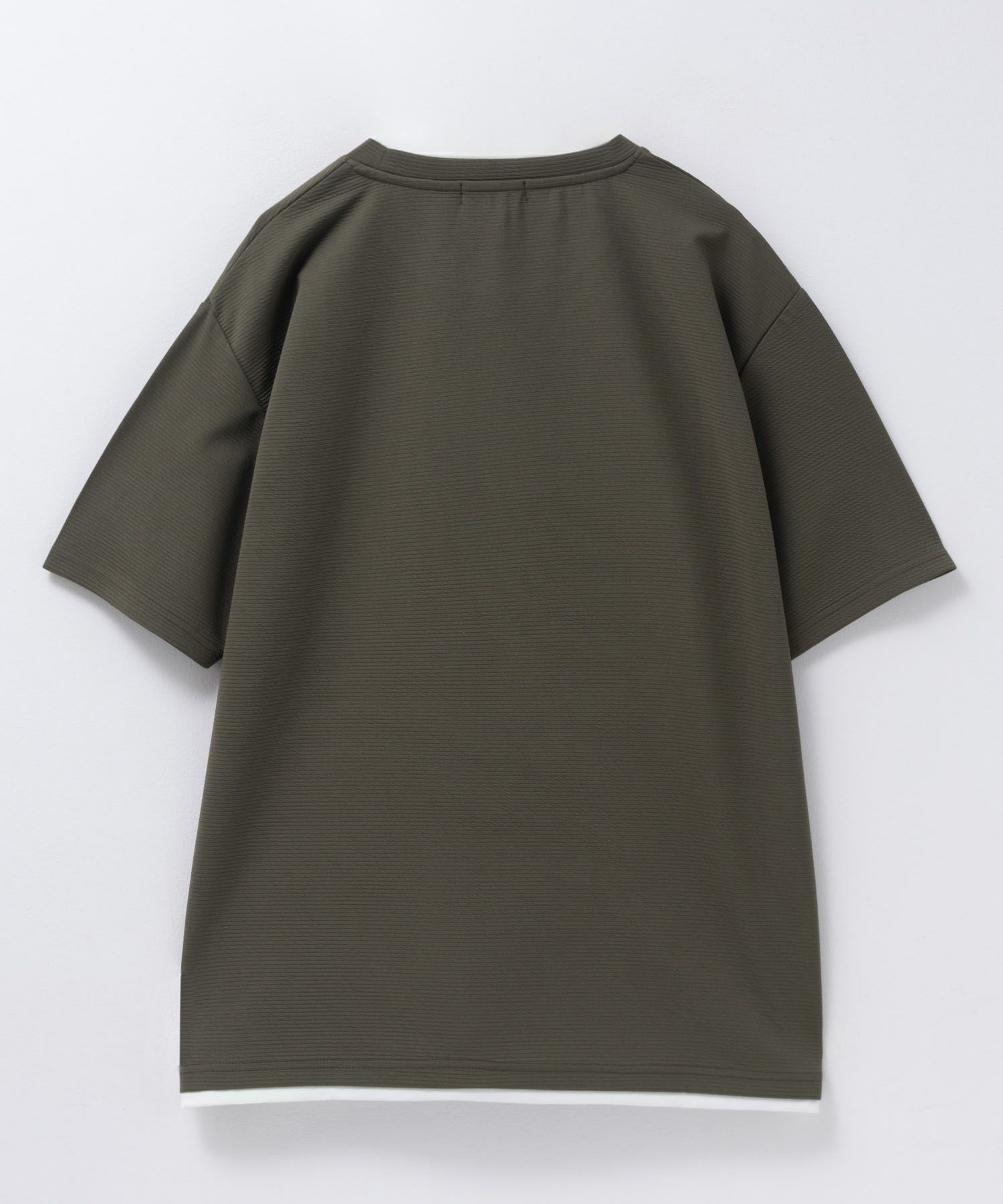 NAVY SARARI  接触冷感フェイクレイヤードTシャツ メンズ メール便 対応商品商品画像-32