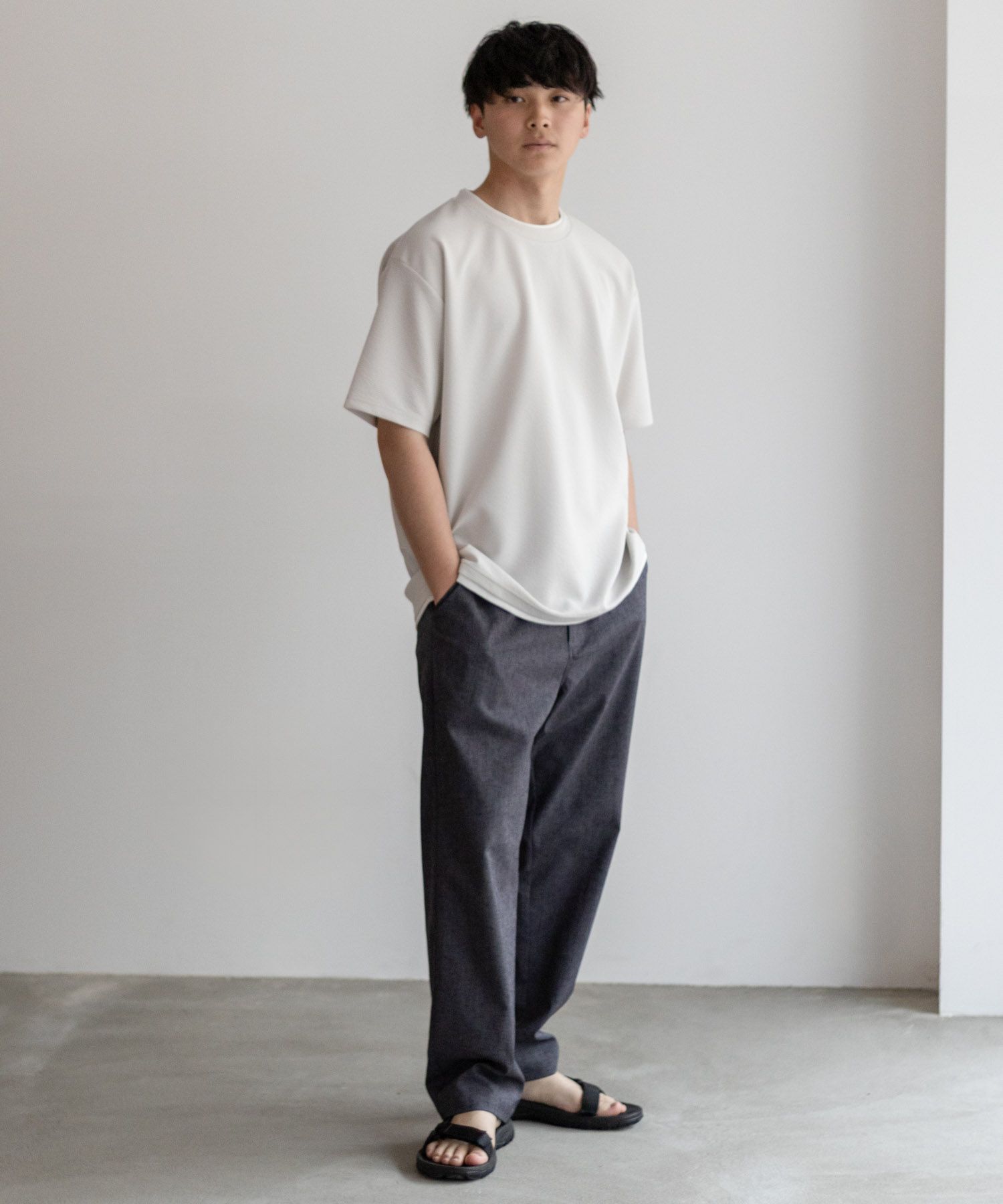 NAVY SARARI  接触冷感フェイクレイヤードTシャツ メンズ メール便 対応商品商品画像-37