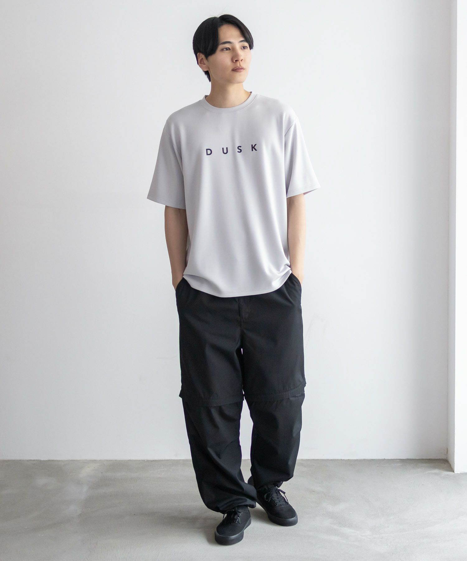 NAVY SARARI ポンチ素材 冷感プリントTシャツ メンズ メール便 対応商品商品画像-9