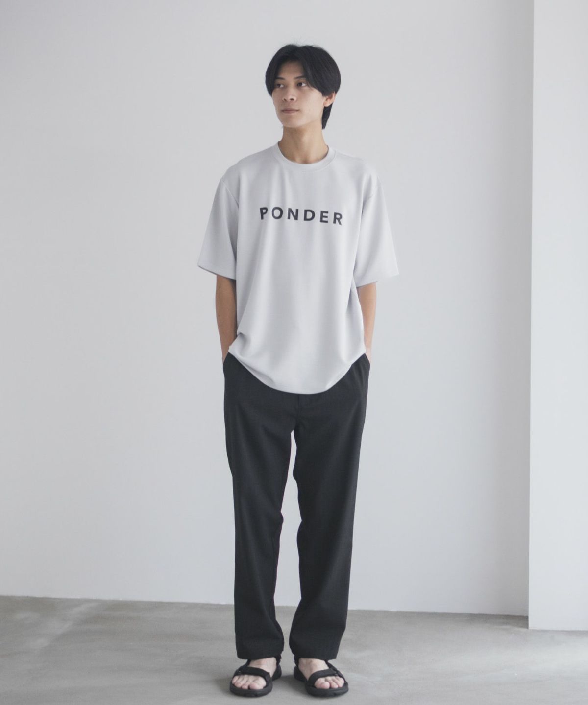 NAVY SARARI ポンチ素材 冷感プリントTシャツ メンズ ネコポス 対応商品