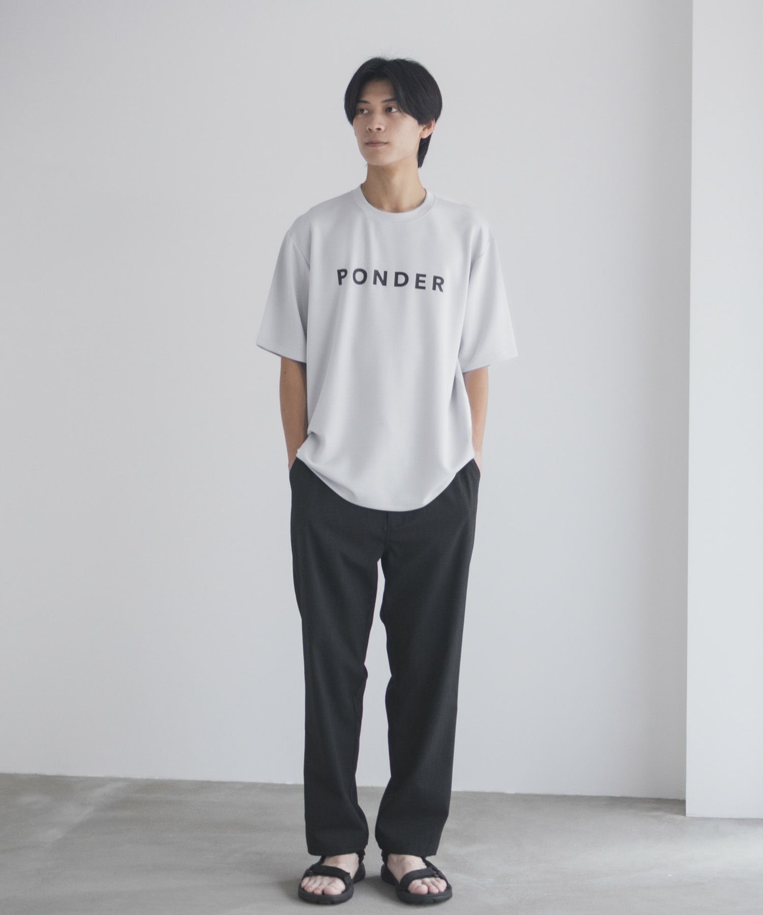 NAVY SARARI  ポンチ素材 冷感プリントTシャツ メンズ メール便 対応商品商品サムネイル-12
