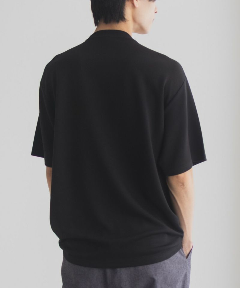 NAVY SARARI ポンチ素材 冷感プリントTシャツ メンズ メール便 対応商品商品画像-14