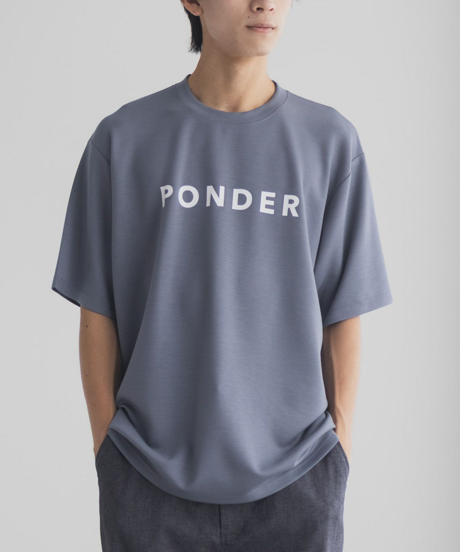 NAVY SARARI ポンチ素材 冷感プリントTシャツ メンズ ネコポス 対応商品