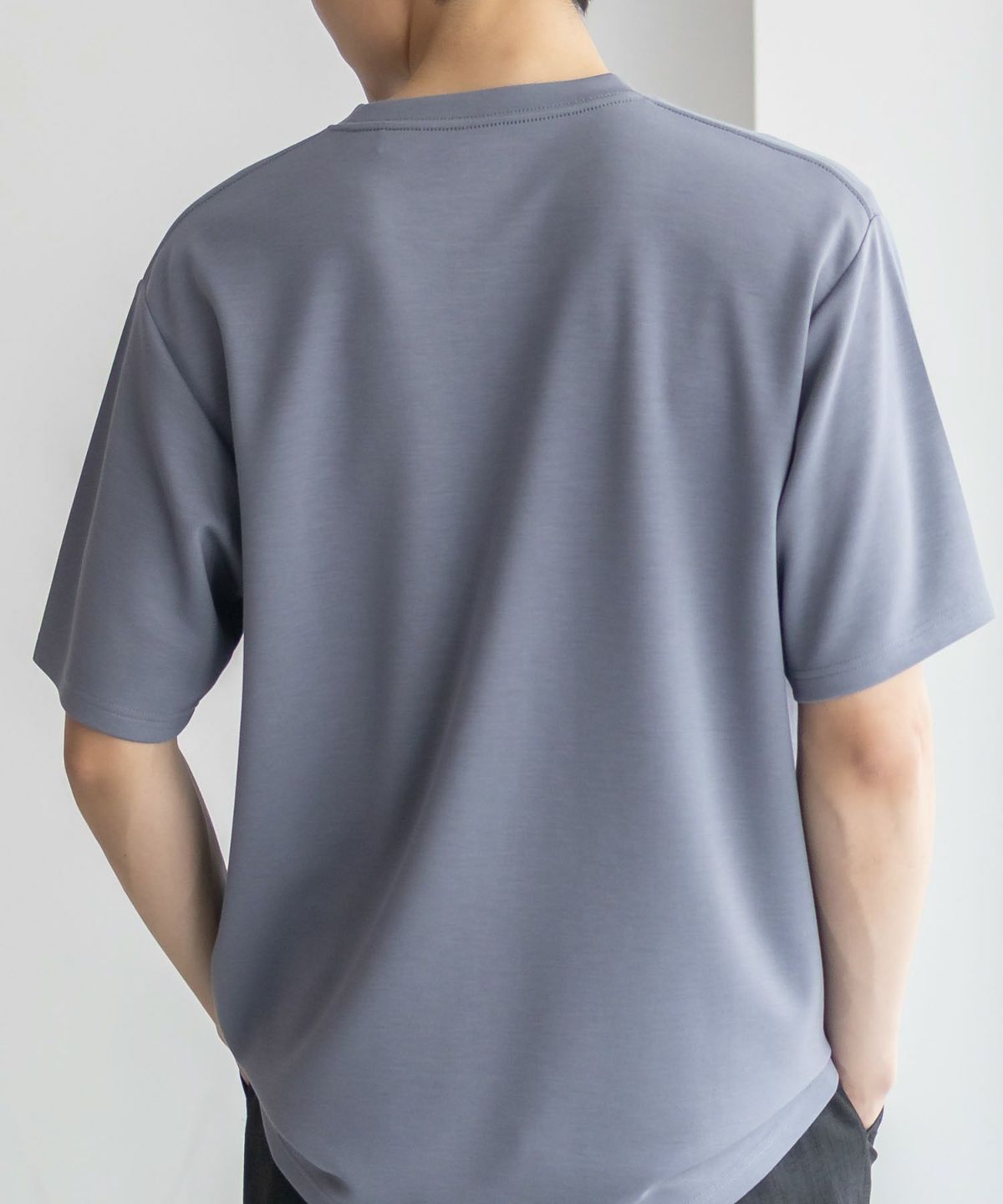 NAVY SARARI ポンチ素材 冷感プリントTシャツ メンズ ネコポス 対応商品