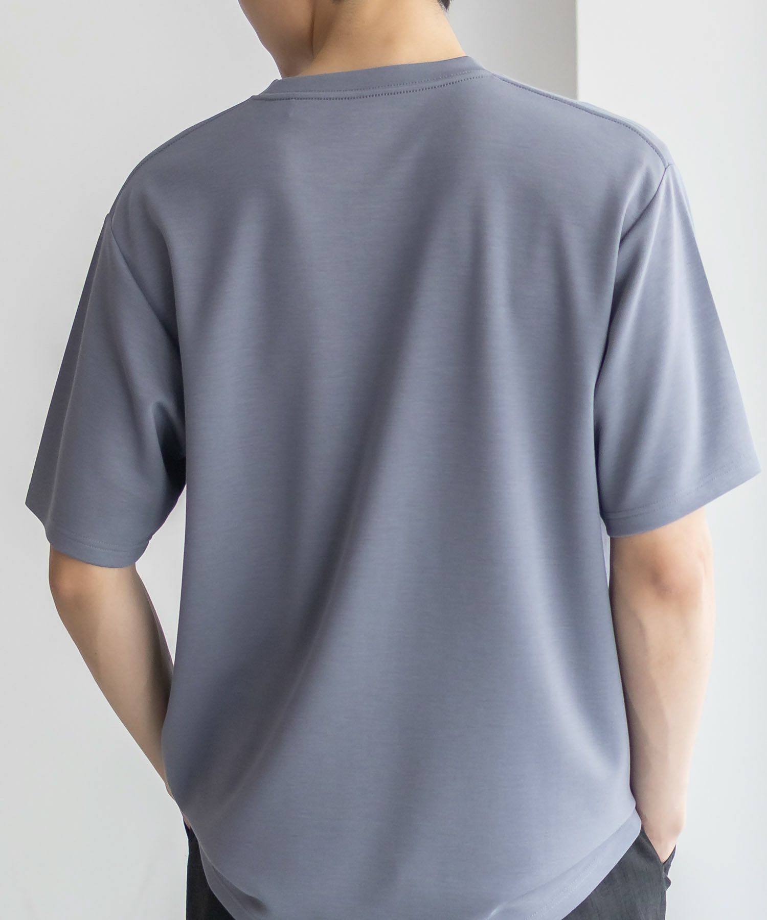 NAVY SARARI ポンチ素材 冷感プリントTシャツ メンズ ネコポス 対応商品