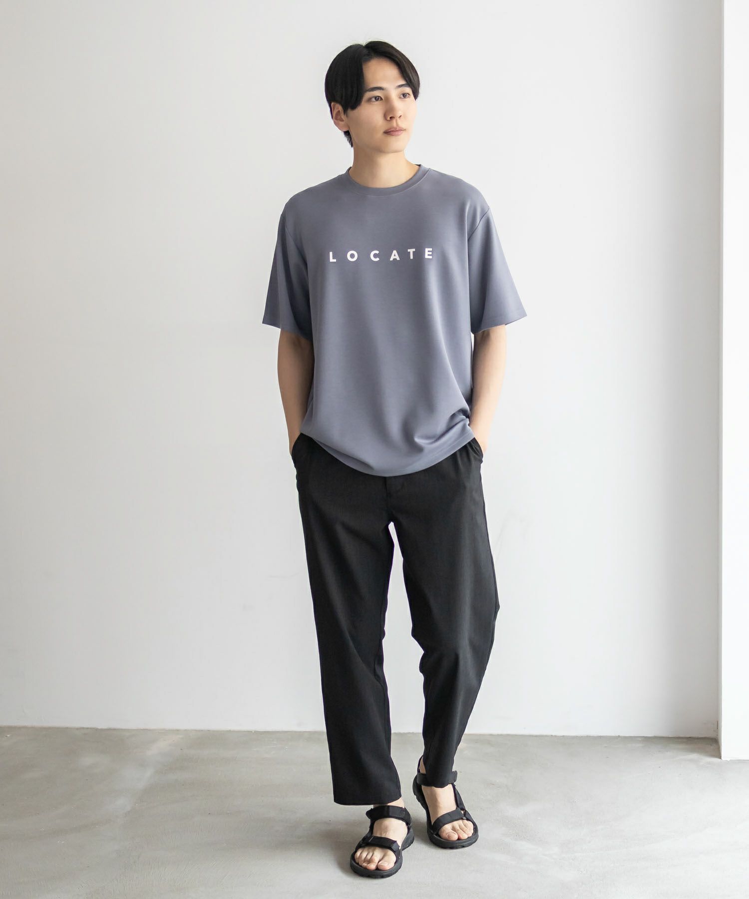 NAVY SARARI  ポンチ素材 冷感プリントTシャツ メンズ メール便 対応商品商品サムネイル-27