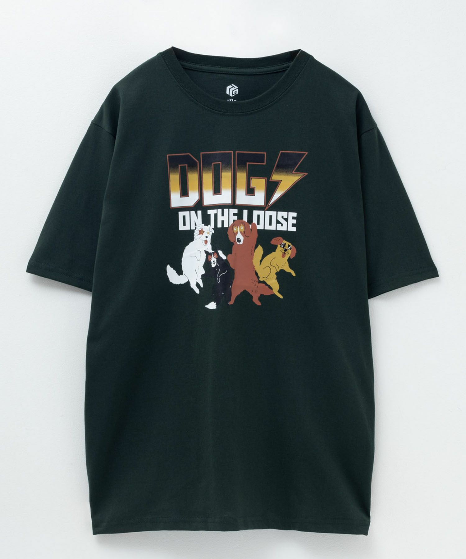 T-GRAPHICS アニマルプリント半袖Tシャツ メンズ ネコポス 対応商品