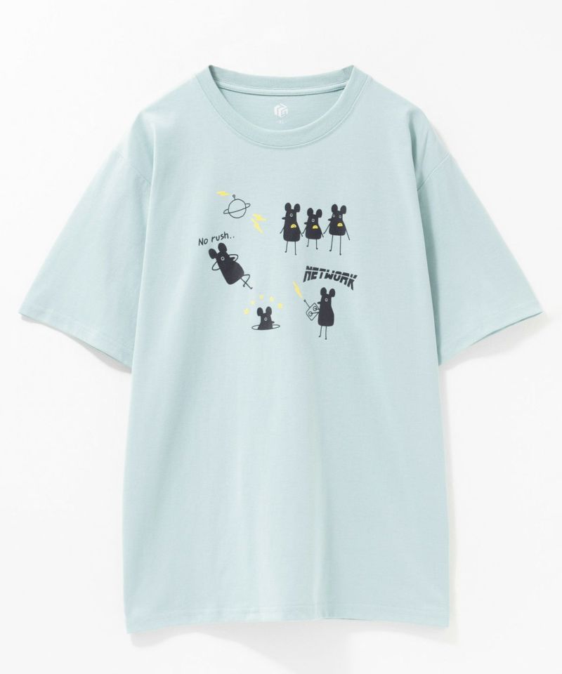 T-GRAPHICS  キャラクターデザインプリント半袖Tシャツ メンズ ネコポス 対応商品商品画像-1