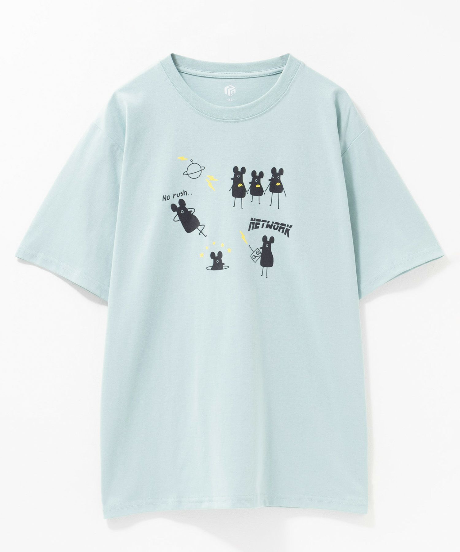 T-GRAPHICS キャラクターデザインプリント半袖Tシャツ メンズ ネコポス 対応商品