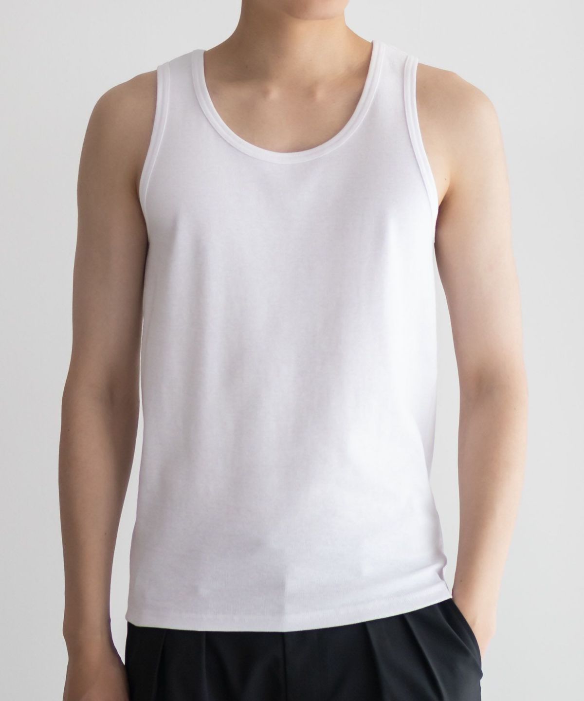 NAVY テレコタンクトップ メンズ ネコポス 対応商品