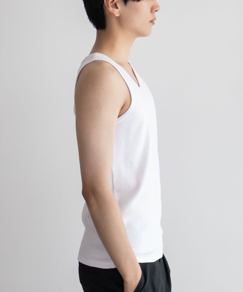 NAVY  テレコタンクトップ メンズ メール便 対応商品商品画像-8