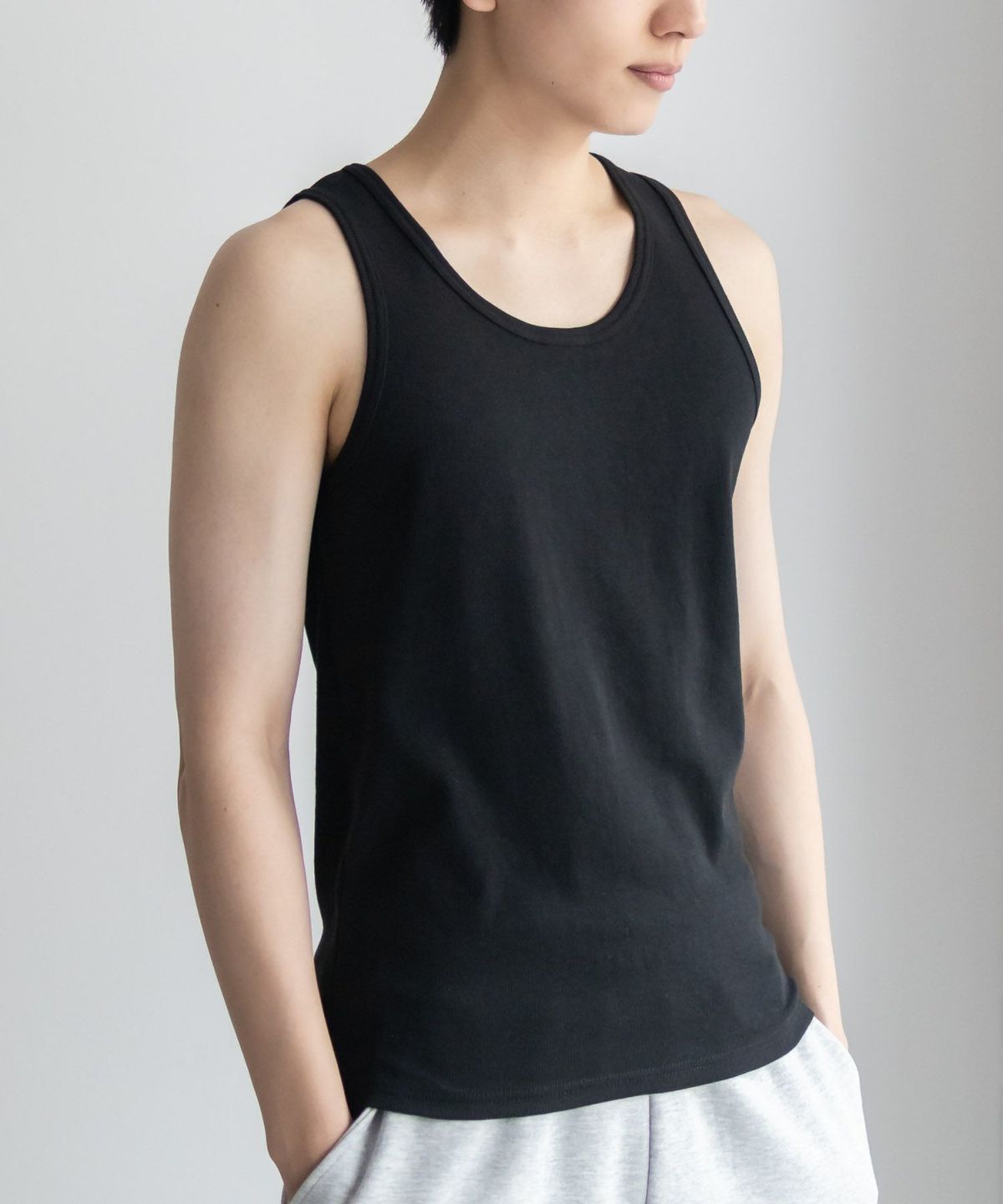 NAVY テレコタンクトップ メンズ ネコポス 対応商品