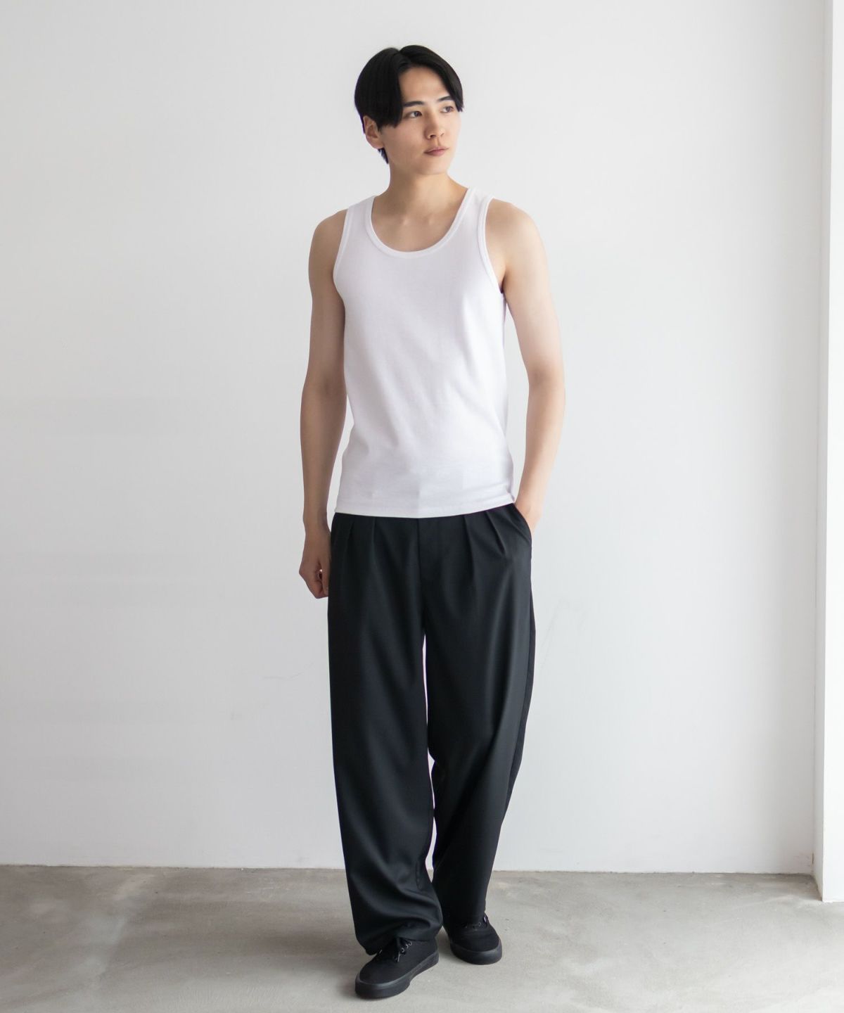 NAVY テレコタンクトップ メンズ ネコポス 対応商品