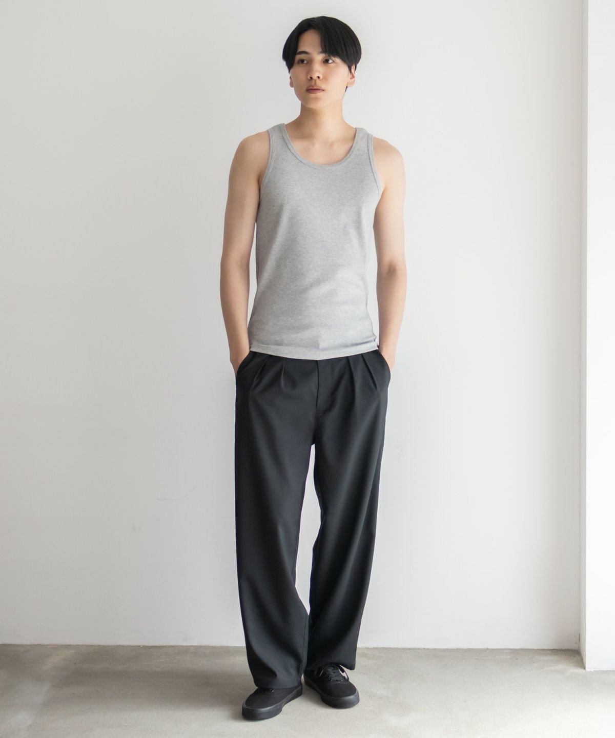 NAVY テレコタンクトップ メンズ ネコポス 対応商品