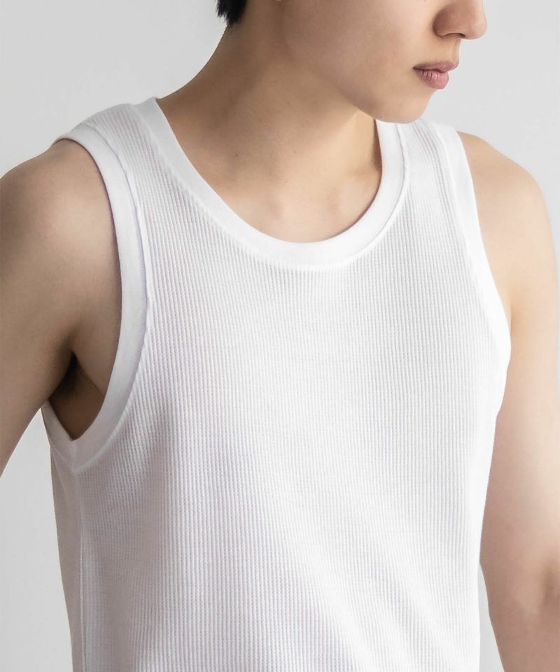 NAVY  ワッフルロングタンクトップ メンズ メール便 対応商品商品画像-4