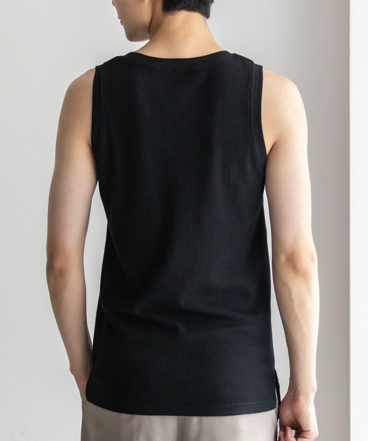 NAVY ワッフルロングタンクトップ メンズ ネコポス 対応商品