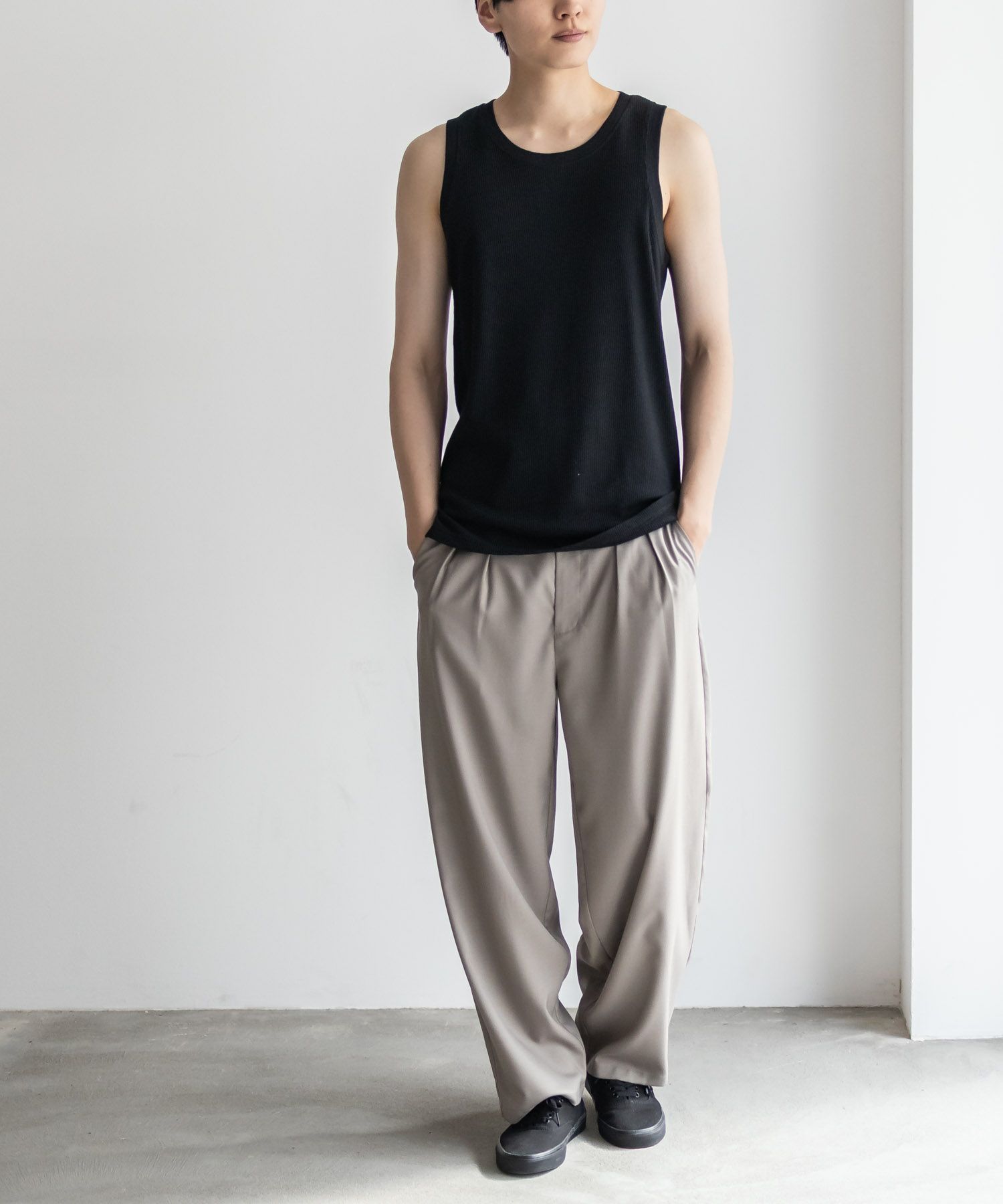 NAVY ワッフルロングタンクトップ メンズ ネコポス 対応商品