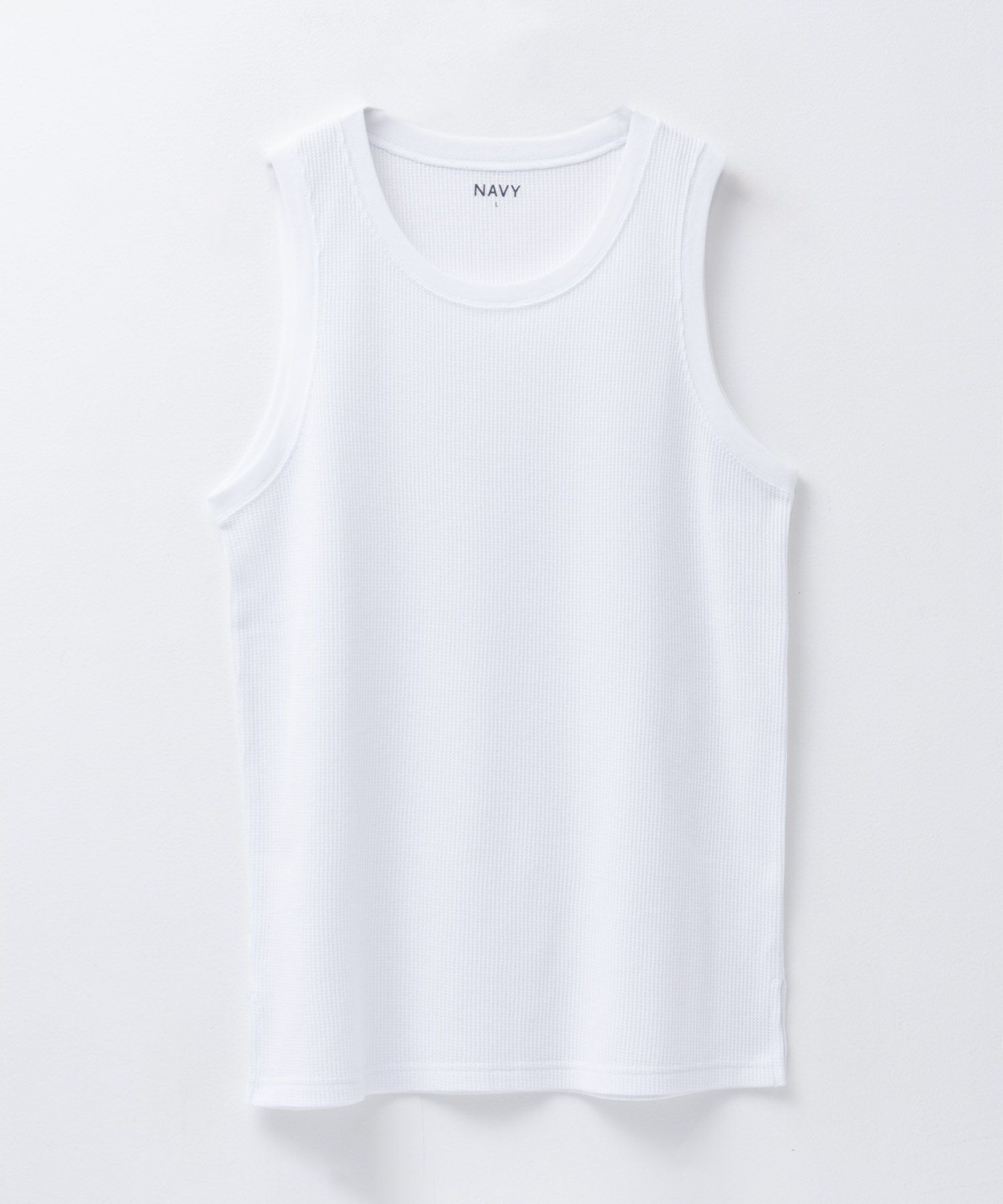 NAVY  ワッフルロングタンクトップ メンズ メール便 対応商品商品画像-13