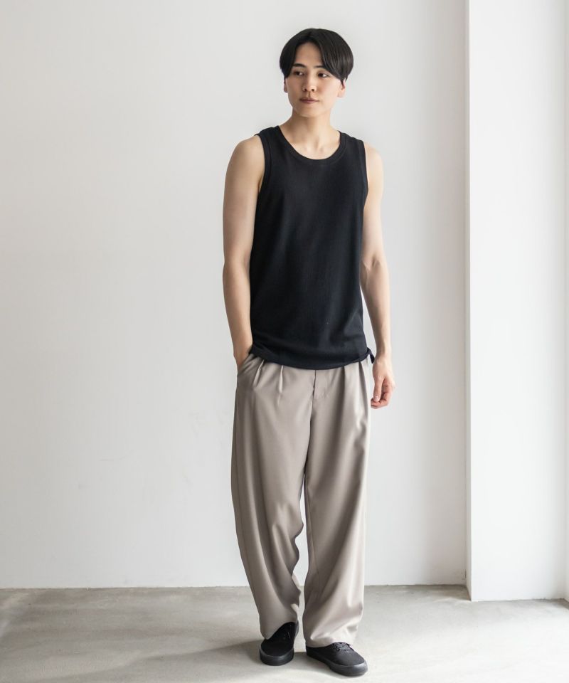 NAVY  ワッフルロングタンクトップ メンズ メール便 対応商品商品画像-19