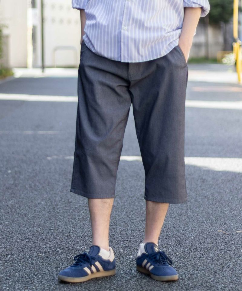 NAVY SARARI 裏メッシュドビークロップドパンツ メンズ商品画像-1