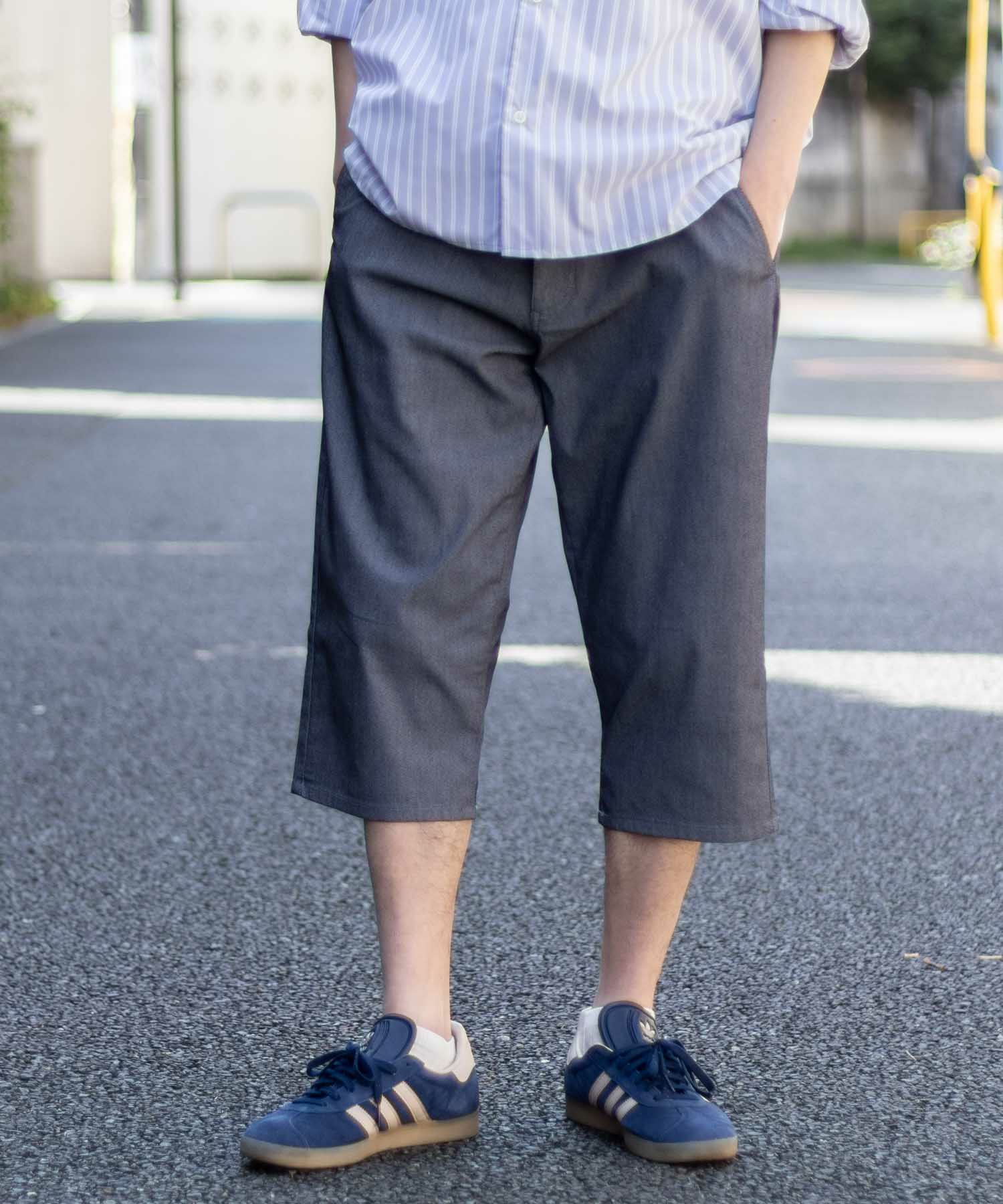 NAVY SARARI 裏メッシュドビークロップドパンツ メンズ