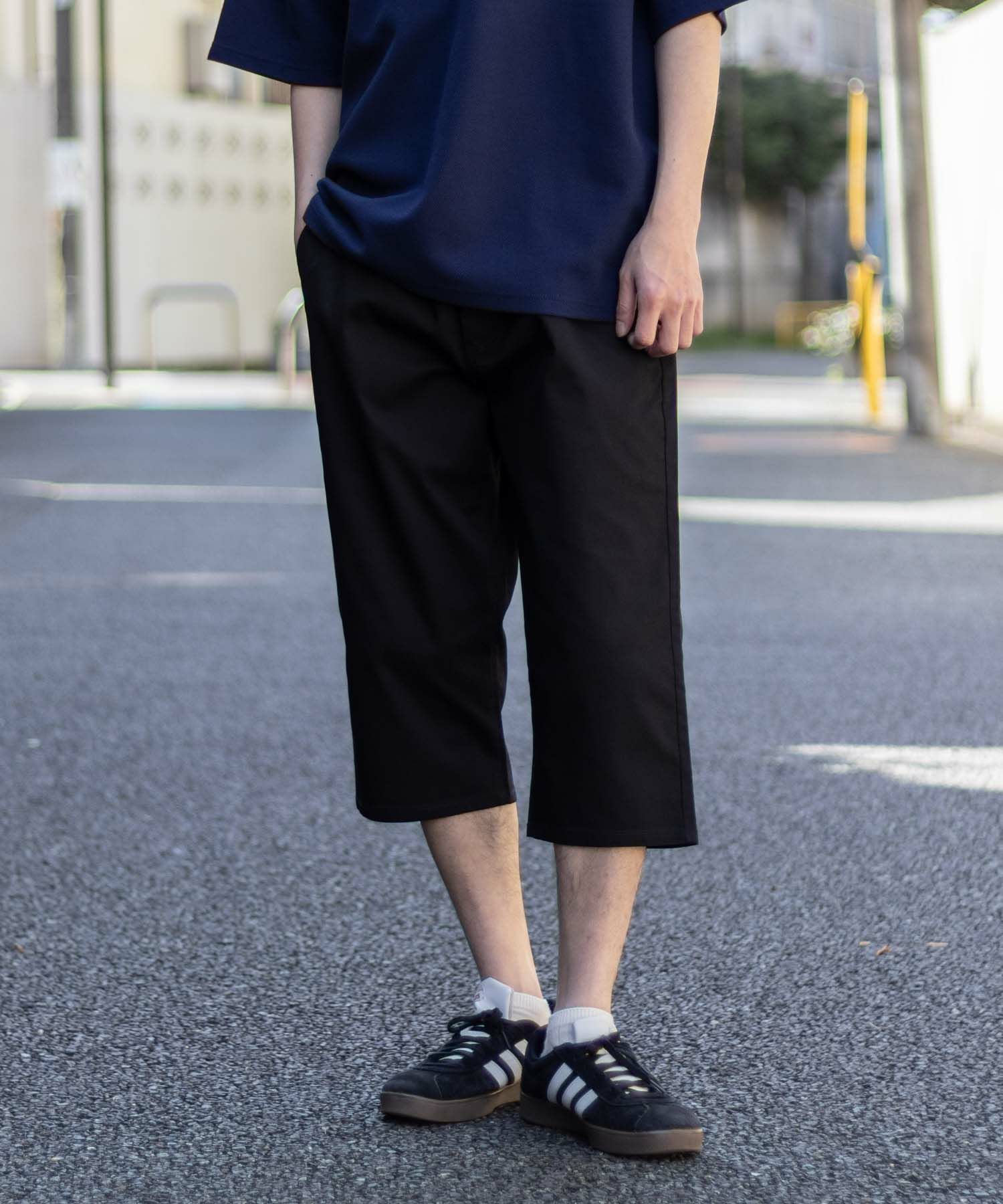 NAVY SARARI 裏メッシュドビークロップドパンツ メンズ商品サムネイル-2